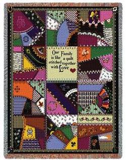 Stitched with Love Tapestry Throw