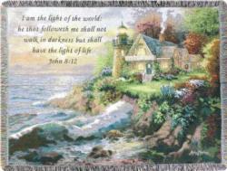John 8:12 Guardian of The Sea Tapestry Throw