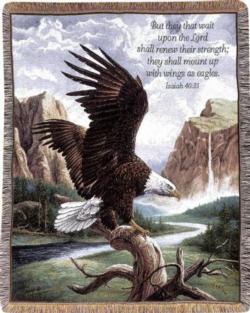 Isaiah 40:31 Freedom Tapestry Throw