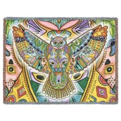 Great Horned Owl Tapestry Throw