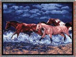 Wild Horses Tapestry Throw
