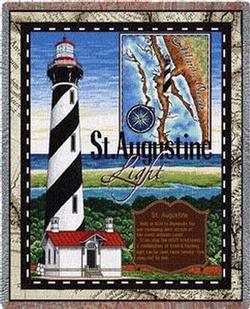 St Augustine Lighthouse Tapestry Throw