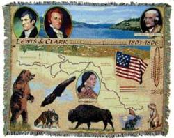 Lewis And Clark Tapestry Tapestry Throw