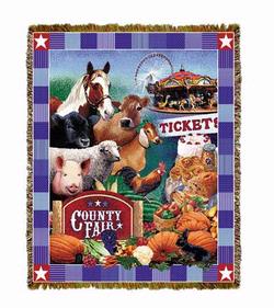 County Fair Tapestry Throw