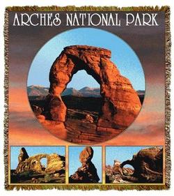 Arches In Utah Tapestry Throw