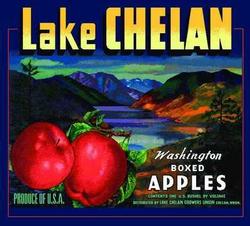 Lake Chelan Apples Washington Tapesatry Throw