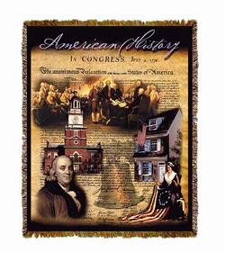 American History Tapestry Throw
