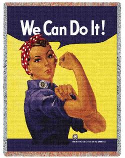 Rosie The Riveter Tapestry Throw