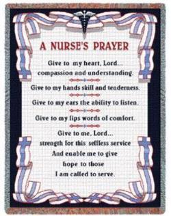 Nurse's Prayer Tapestry Throw