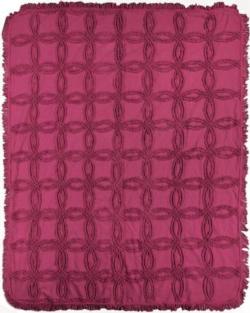 Wine Vintage Tufted Cotton Throw