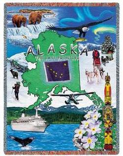 Alaska State Tapestry Throw