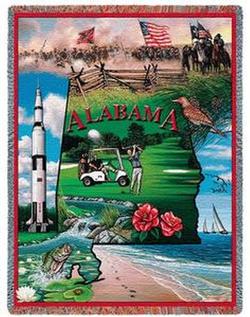 Alabama State Tapestry Throw
