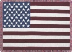 Stars and Stripes American Flag Throw Blanket