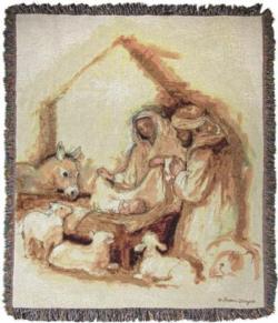  Nativity Hues Tapestry Throw
