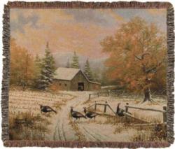  Turkey Crossing Tapestry Throw