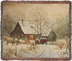  Winter Visitors Tapestry Throw