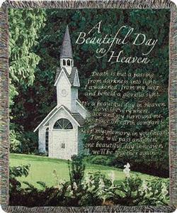 A Beautiful Day In Heaven Tapestry Throw