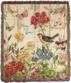 Bloom with Grace Tapestry Throw