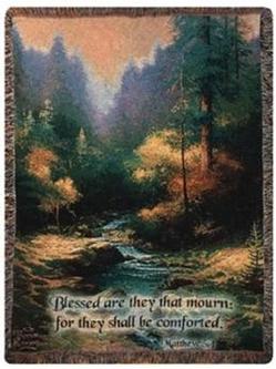 Creekside Trail, Matthew 5:4 Tapestry Throw