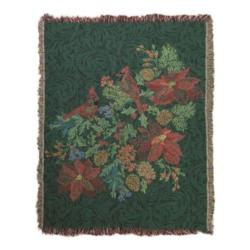 Embroidered Holiday Tapestry Throw