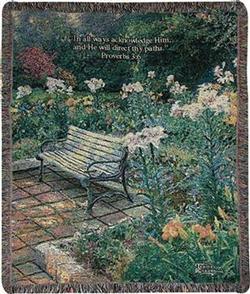 Eternal Springtime Proverbs 3:6 Tapestry Throw