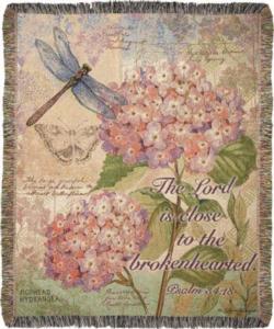 Psalm 34:18 Field Guide Tapestry Throw