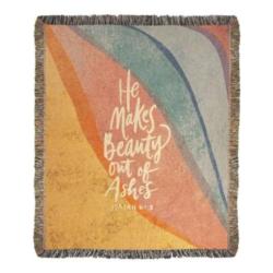 Isaiah 61:3 NEW He Makes Beauty Tapestry Throw