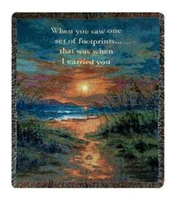 I Carried You Tapestry Throw