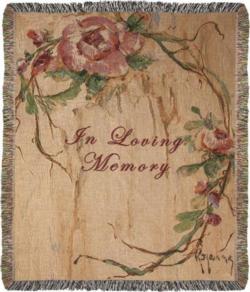 In Loving Memory Rose Tapestry Throw