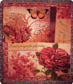 Spring Blooms Tapestry Throw