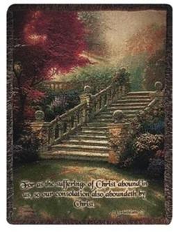 Stairway to Paradise with Verse Tapestry Throw