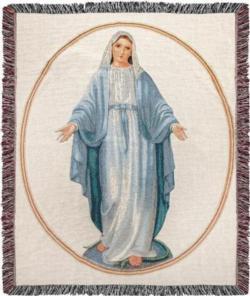 Virgin Mary Tapestry Throw