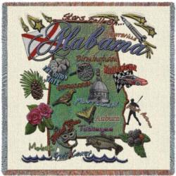 Alabama State Tapestry Lap Throw