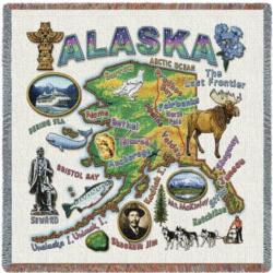Alaska State Tapestry Lap Throw