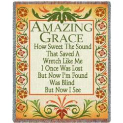  NEW Amazing Grace How Sweet The Sound Tapestry Throw