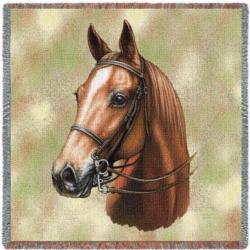 American Saddlebred Horse Tapestry Throw