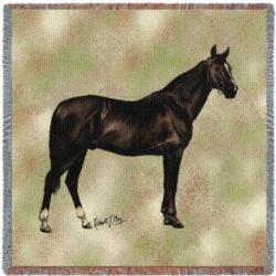 Anglo Arabian Horse Tapestry Throw