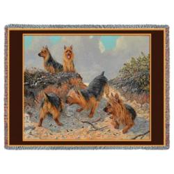 Australian Terrier Aussie Tapestry Throw