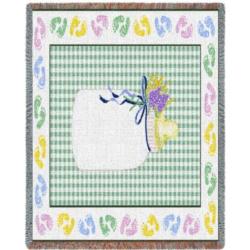 Baby Bottle Green Mini Blanket