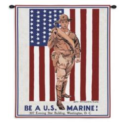 Be a Marine Tapestry Walll Hanging