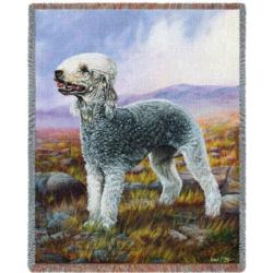Bedlington Terrier Tapestry Throw
