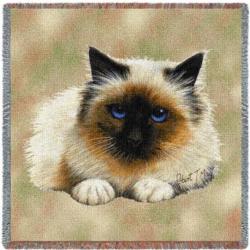Birman Cat Tapestry Throw