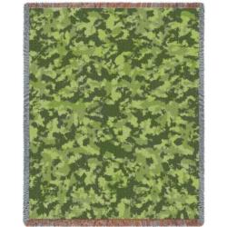 Camo Desert Green Tapestry Throw Blanket
