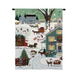 Cape Cod Christmas Tapestry Walll Hanging
