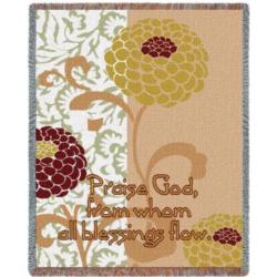 2 Cor. 13:14 Chrysanthemums Blanket