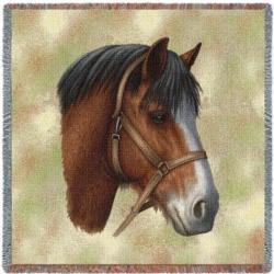Clydesdale Horse Tapestry Throw