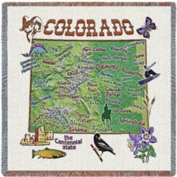 Colorado State Tapestry Lap Throw