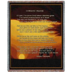 Cowboy Prayer Tapestry Throw