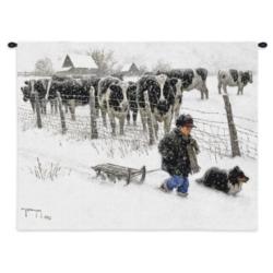 Cows - Curious Onlookers Tapestry Walll Hnaging