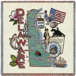 Delaware State Tapestry Lap Throw
